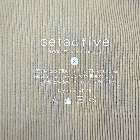 Set Active Ribbed Sports Bra Size Small - Picture 3 of 4